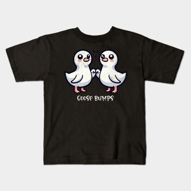 Goose Bumps Funny Geese Meme Gen Z Cartoon Animal Kids T-Shirt by Lavender Celeste